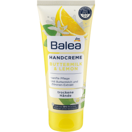 Crème pour les mains au babeurre et au citron, 100 ml