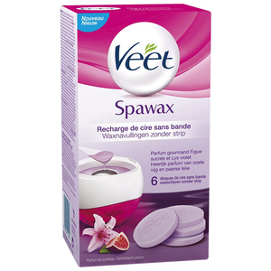 Veet - Spawax Recharge Figue Sucrée et Lys Violet, 6 Pièces